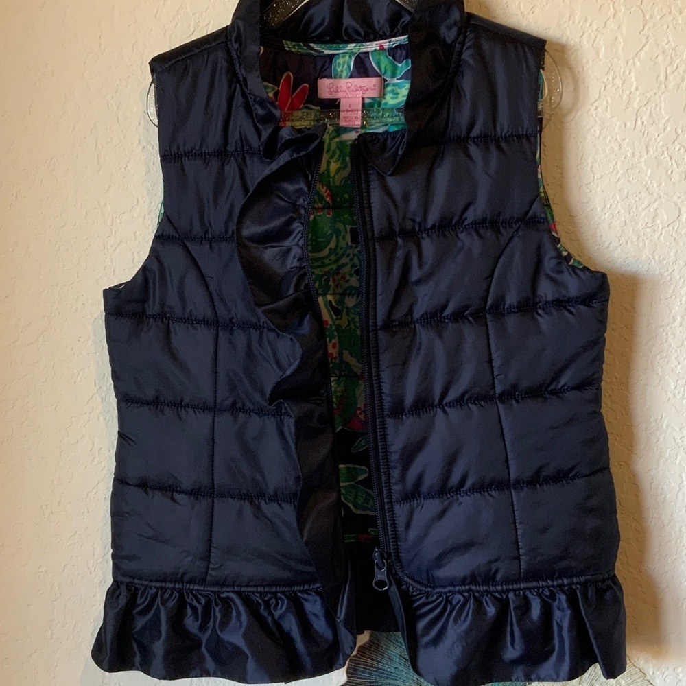 Lilly Pulitzer Navy Ruffle Vest for Kids